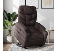 QZZCED Sillón de relax con ayuda para levantarse de tela, color marrón oscuro, silla de oficina, silla de espera para hotel y cocina