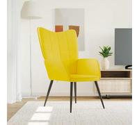 QZZCED Sillón de Relax de Tela Amarillo Mostaza Sillón de Relax Moderno con Estructura de Acero y Tejido Suave al Tacto