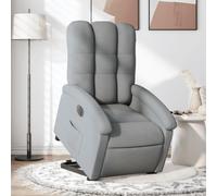 QZZCED Sillón de relax eléctrico con ayuda para levantarse de tela, color gris claro, para cocina, oficina