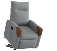 QZZCED Sillón de relax eléctrico con ayuda para levantarse de tela, color gris claro, silla de espera para dormitorio o oficina