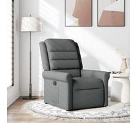 QZZCED Sillón de relax gris oscuro de tela, silla de sala de espera, silla de dormitorio, para oficina o