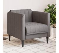 QZZCED Sillón de Tela Gris Taupe: Diseño Moderno y Cómodo para Sala de Estar con Asiento Acolchado, Respaldo Suave y Patas Resistentes - Ideal para Relajarse, Leer o Ver Televisión