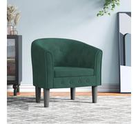 QZZCED Sillón de Terciopelo Verde Oscuro Sillón Moderno Acolchado de Terciopelo para Salón y Dormitorio