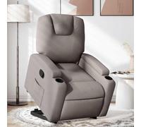 QZZCED Sillón reclinable elevable Tela Gris Taupe Sillón Reclinable Elevador Eléctrico para Personas Mayores con Función Manual y Asiento Cómodo
