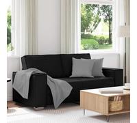 QZZCED Sofá Loveseat de Sillón Moderno Minimalista para Salón, Espacios Compactos, Confort y Estilo Duradero. 180 cm con cojín Negro Cuero sintético