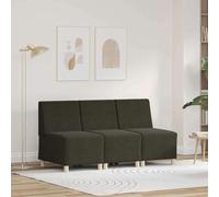 QZZCED Sofá Modular 3 Piezas Verde 55 x 74 x 82 cm Cuero Sintético Sin Brazos para Sala de Estar Moderna Diseño Contemporáneo y Cómodo con Estructura de Madera Sólida Fácil