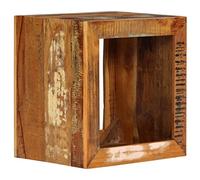 QZZCED Taburete de Madera Reciclada Estilo Antiguo con Compartimento de Almacenamiento, Banco Multipropósito como Mesa Auxiliar Sofá o Centro, Hecho de Teca Mango Acacia para Sala