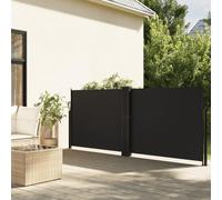 QZZCED Toldo Lateral Retráctil Impermeable y UV para Balcón, Terraza o Jardín con Postes de Montaje, Mosquitera de Exterior de Poliéster PU para Privacidad y Sombra