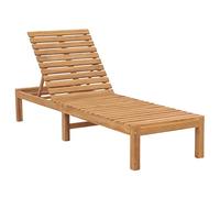 QZZCED Tumbona de Madera de Teca para Jardín y Patio, Mueble de Exterior Duradero con Asiento y Respaldo Cómodo, Reposabrazos, Madera Sólida Curada y Secada en Horno