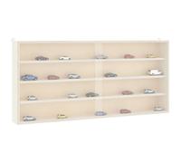 QZZCED Vitrina de Madera para coleccionistas con Puertas Vitrina Expositora de Pared con Estantes y Puertas Transparentes para Organización 80x8,5x37 cm