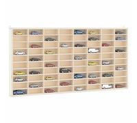 QZZCED Vitrina de Madera para coleccionistas con Vitrina de Colección de Madera con 80 Compartimentos, Armario Expositor de Pared para Organización sin Desorden 80 Compartimentos