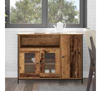 QZZCED Vitrina Madera Vieja Aparador Clásico con Almacenaje Amplio y Patas Ajustables para Organización 100 x 35 x 75 cm Madera contrachapada