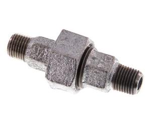 R 1/4'' Hierro fundido zincado Espiga doble de 3 piezas con cierre cónico 25 Bar