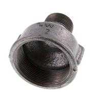 R 1'' x Rp 2'' M/F Adaptador Reductor de hierro fundido galvanizado 25 Bar
