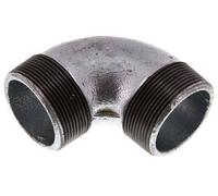 R 2'' Macho Hierro fundido zincado Codo de 90 grados 25 Bar