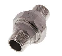 R 3/4'' acero inoxidable espiga doble 3 piezas con cierre cónico 16 Bar