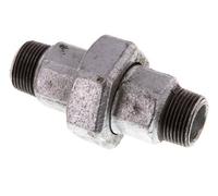 R 3/4'' Hierro fundido galvanizado Espiga doble de 3 piezas con cierre cónico 25 Bar
