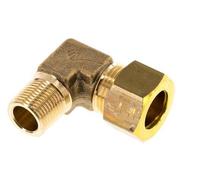 R 3/8'' Macho x 15mm Codo de latón de 90º de compresión 82 Bar DIN EN 1254-2