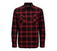R.d.d. royal denim division Rddcharles Check - Camiseta de Manga Corta (Talla L/S Sn), Pompeian Red, L