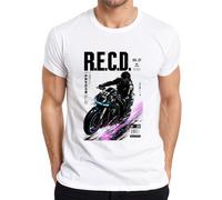 R.E.C.O. Neo Tokyo Cyberpunk Japan Y2K - Camiseta para hombre, Blanco, L