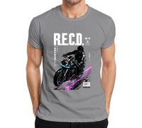 R.E.C.O. Neo Tokyo Cyberpunk Japan Y2K - Camiseta para hombre, gris, XL