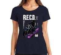R.E.C.O. Neo Tokyo Cyberpunk Japan Y2K - Camiseta para mujer, azul marino, XXL