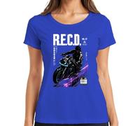 R.E.C.O. Neo Tokyo Cyberpunk Japan Y2K - Camiseta para mujer, azul, XL