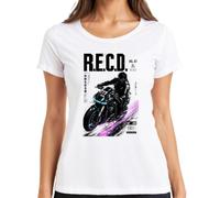 R.E.C.O. Neo Tokyo Cyberpunk Japan Y2K - Camiseta para mujer, Blanco, XXL
