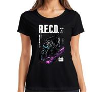 R.E.C.O. Neo Tokyo Cyberpunk Japan Y2K - Camiseta para mujer, Negro , XXL