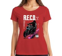 R.E.C.O. Neo Tokyo Cyberpunk Japan Y2K - Camiseta para mujer, rojo, M