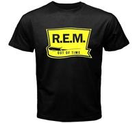 R.E.M out of Time Album Cover T-Shirt Man'S Fashion Cotton Black Clothes Unisex tee S