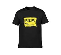 R.E.M. out of Time Alternative Rock T-Shirt Man'S Fashion Cotton Black Clothes Unisex tee L
