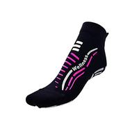 R-Evenge Calcetín técnico para todas las actividades de gimnasio, Pilates, Yoga, Gimnasia Postural, Trx, Crossfit, Calistenic, Antideslizante, Negro y fucsia., M