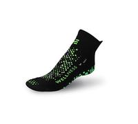R-EVENGE Calzado técnico Wellness con agarre perfecto en superficies secas. Hilo de plata higienizante y termorregulador. Ideal para yoga, pilates, gimnasio, step, gimnasia postural., negro/verde, S