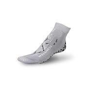 R-EVENGE Calzado técnico Wellness con agarre perfecto en superficies secas. Hilo de plata higienizante y termorregulador. Ideal para yoga, pilates, gimnasio, step, gimnasia postural., GRIS CLARO/PERLA