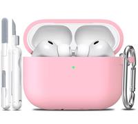 R-fun - Funda para AirPods Pro 3 (2025), Funda Protectora de Silicona Suave Compatible con Apple AirPods Pro 3 generación para Mujeres y Hombres, con Kit de Limpieza/Llavero,Pink