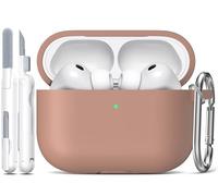 R-fun - Funda para AirPods Pro 3 (2025), Funda Protectora de Silicona Suave Compatible con Apple AirPods Pro 3 generación para Mujeres y Hombres, con Kit de Limpieza/Llavero,Té con Leche