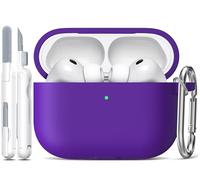 R-fun - Funda para AirPods Pro 3 (2025), Funda Protectora de Silicona Suave Compatible con Apple AirPods Pro 3 generación para Mujeres y Hombres, con Kit de Limpieza/Llavero,Morado