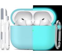 R-fun - Funda para AirPods Pro 3 (2025), Funda Protectora de Silicona Suave Compatible con Apple AirPods Pro 3 generación para Mujeres y Hombres, con Kit de Limpieza/Llavero,Azul Brillante