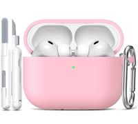 R-fun - Funda para AirPods Pro 3 (2025), Funda Protectora de Silicona Suave Compatible con Apple AirPods Pro 3 generación para Mujeres y Hombres, con Kit de Limpieza/Llavero,Pink