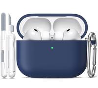R-fun - Funda para AirPods Pro 3 (2025), Funda Protectora de Silicona Suave Compatible con Apple AirPods Pro 3 generación para Mujeres y Hombres, con Kit de Limpieza/Llavero,Azul Medianoche