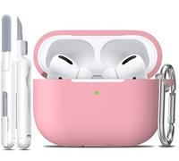 R-fun Funda Protectora para AirPods Pro Generation con Set de Limpieza, Protección Completa de Silicona para Apple AirPods Pro 2019 Estuche de Carga [LED Frontal Visible], Rosa