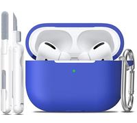 R-fun Funda Protectora para AirPods Pro Generation con Set de Limpieza, Protección Completa de Silicona para Apple AirPods Pro 2019 Estuche de Carga [LED Frontal Visible], Azul
