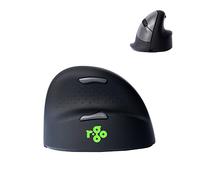 R-Go HE Ratón Ergonómico Inalámbrico, Bluetooth 5.0, Clic Silencioso, Compatible Con Software Anti-RSI, Brazo de Prevención, Recargable, Vertical Para Windows/Mac/Linux, 5 Botones, Negro