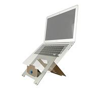 R-Go - Soporte ergonómico para Laptop, Aluminio Ultrafino, Elevador portátil Ajustable para Escritorio, Compatible con MacBook/Air Pro/DELL XPS/Lenovo, soporta hasta 11 Libras, Plateado