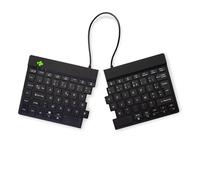 R-Go Teclado Split, Bluetooth 5.0, con Software antirSI, AZERTY francés, diseño ergonómico con Teclado Dividido, Compatible con Windows/MacOS, Color Negro