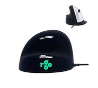 R-Go Tools HE, diseño ergonómico, ratón Vertical para Zurdos, Grande (Longitud de Mano Superior a 185 mm), con Cable, para Windows, Mac, Linux, Negro, Grande - Izquierda, RGOHELELA