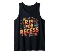 R Is For Recess School Subject Break Student Fun |- Camiseta sin Mangas