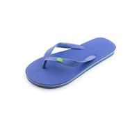 R-ISLAND Chanclas mujer,sandalias,adulto,logo Brasil, comodo, para la piscina,playa,casa,ducha.. etc (AZUL, numeric_36)