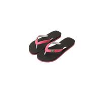 R-ISLAND Chanclas mujer,sandalias,adulto,logo Brasil, comodo, para la piscina,playa,casa,ducha.. etc (Rosa y Negro, numeric_36)